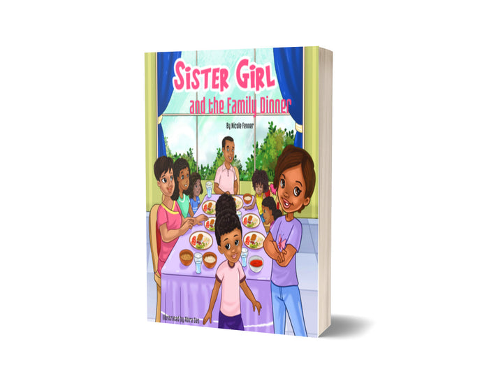Sister Girl and the Family Dinner children's picture book cover