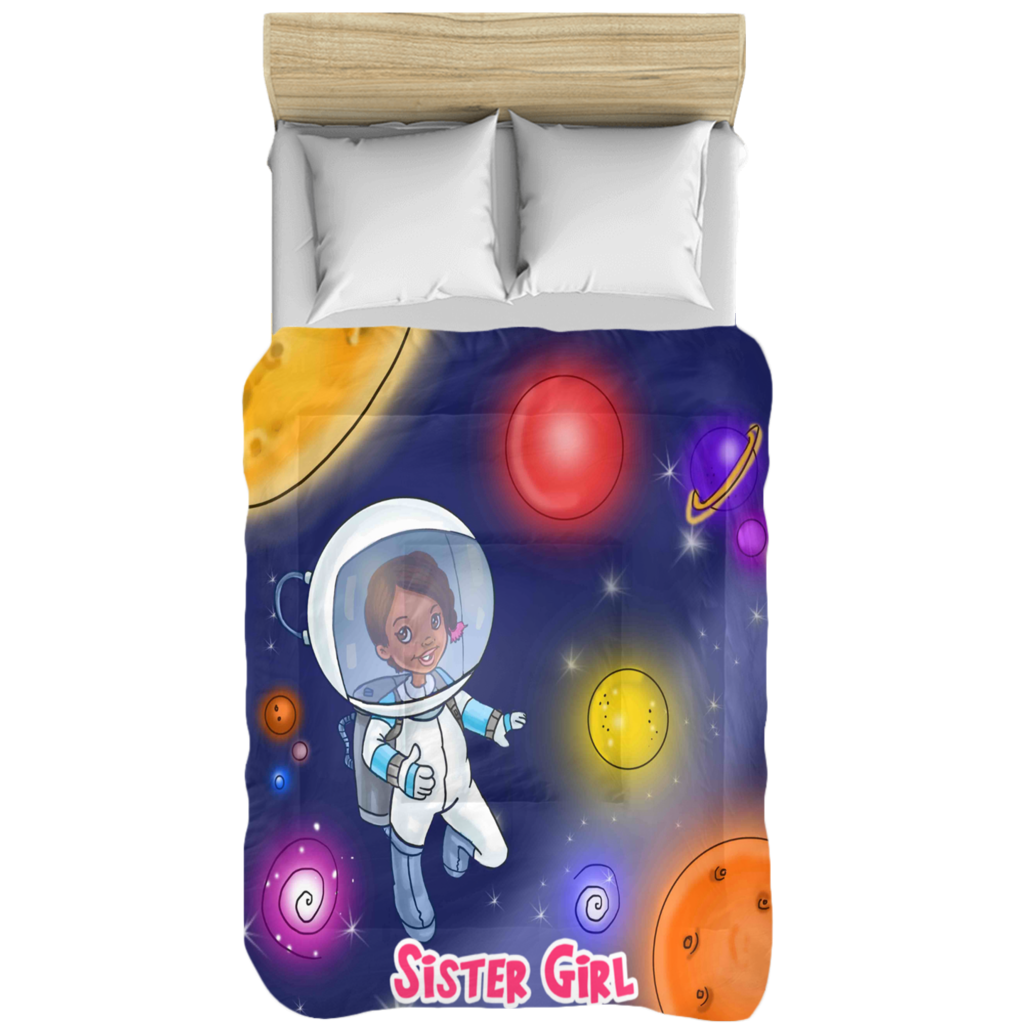 Sister Girl Collection: S.T.E.M. I can be an Astronaut Twin Comforter